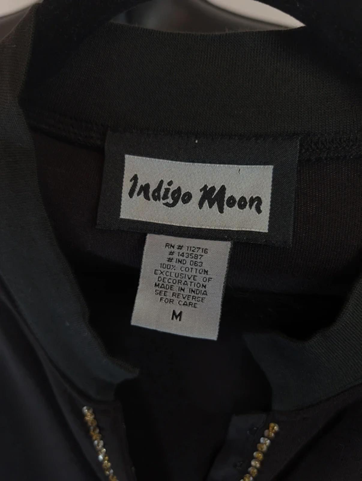 Indigo Moon Beaded Cotton Cardigan Size M