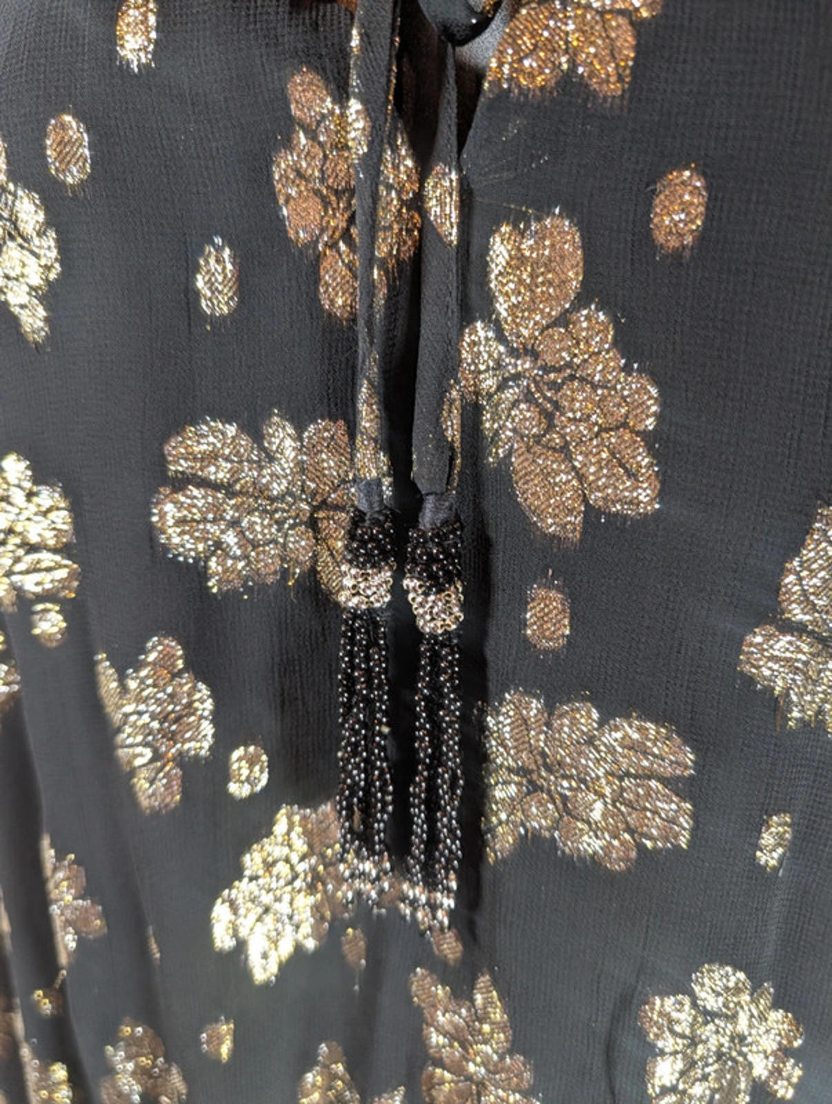 Nooki London metallic floral blouse – size L