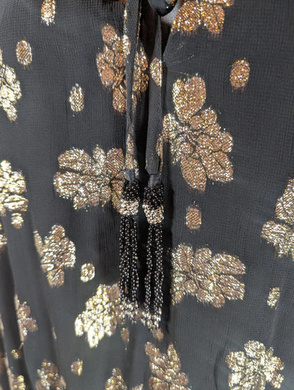 Nooki London metallic floral blouse – size L