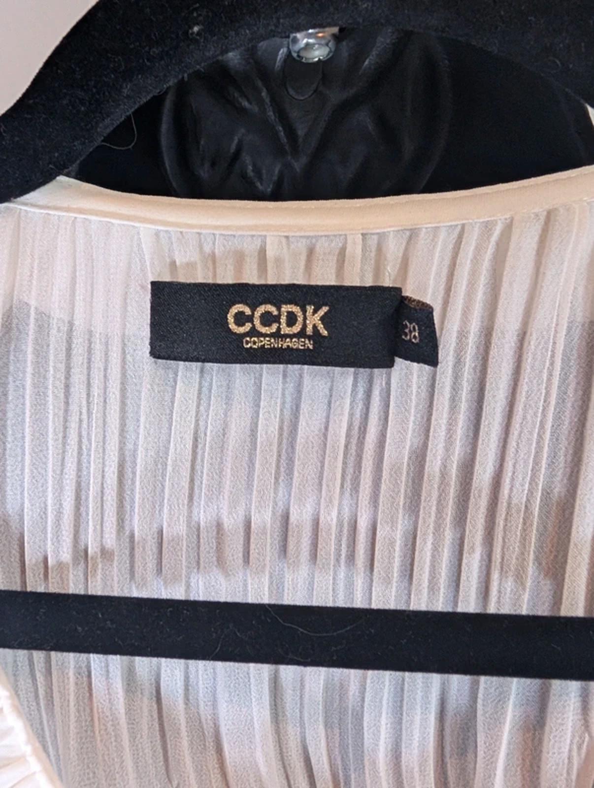 CCDK Copenhagen Pleated Blouse Diamante Buttons EU 38
