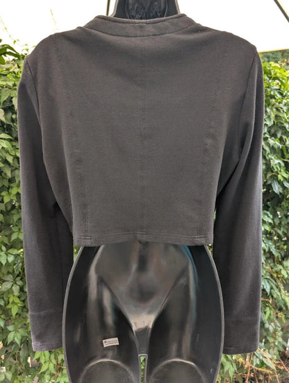 Sandwich Leather & Jersey Cropped Jacket Size 38
