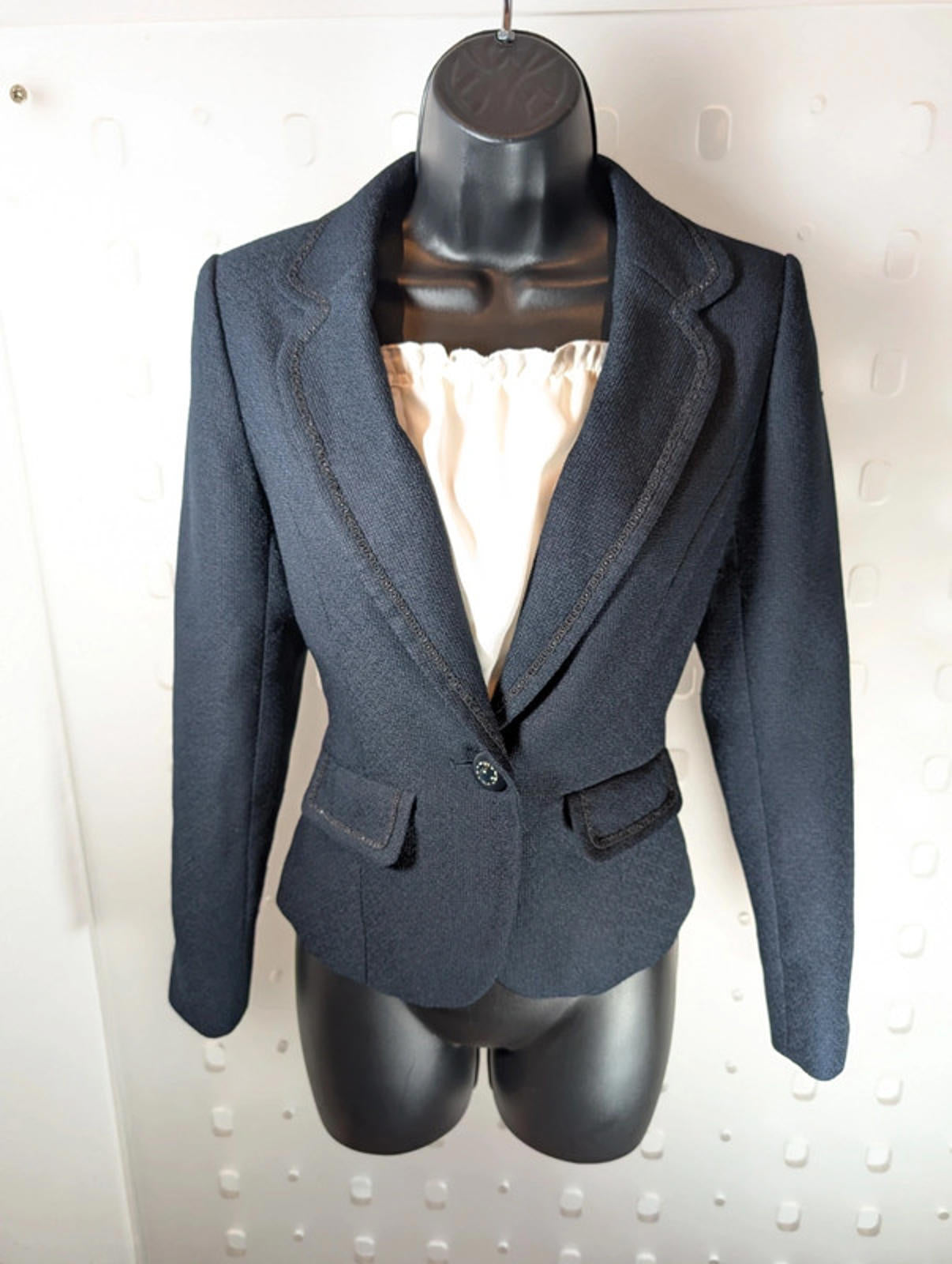 Petite Vintage Japanese Tailored Jacket with Removable Panel – UK 6–8