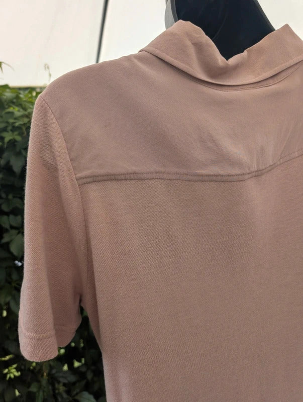 Lacoste Silk Cotton Wool Polo Shirt Dress Size 42 UK14