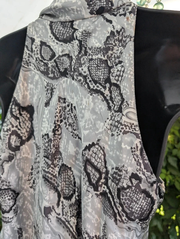 Precis Petite Silk Snake Print Top UK12