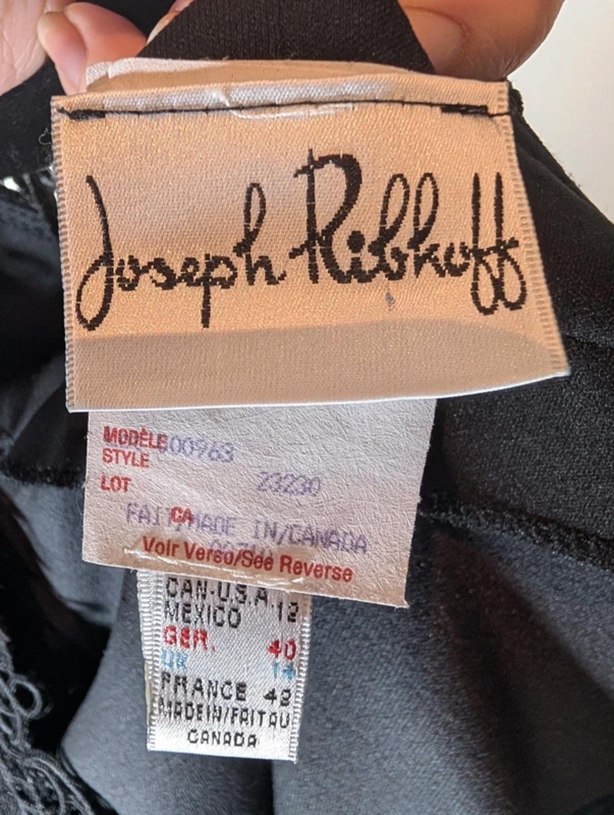 Joseph Ribkoff Black Dress Lace Neckline Occasion UK 14