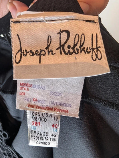 Joseph Ribkoff Black Dress Lace Neckline Occasion UK 14