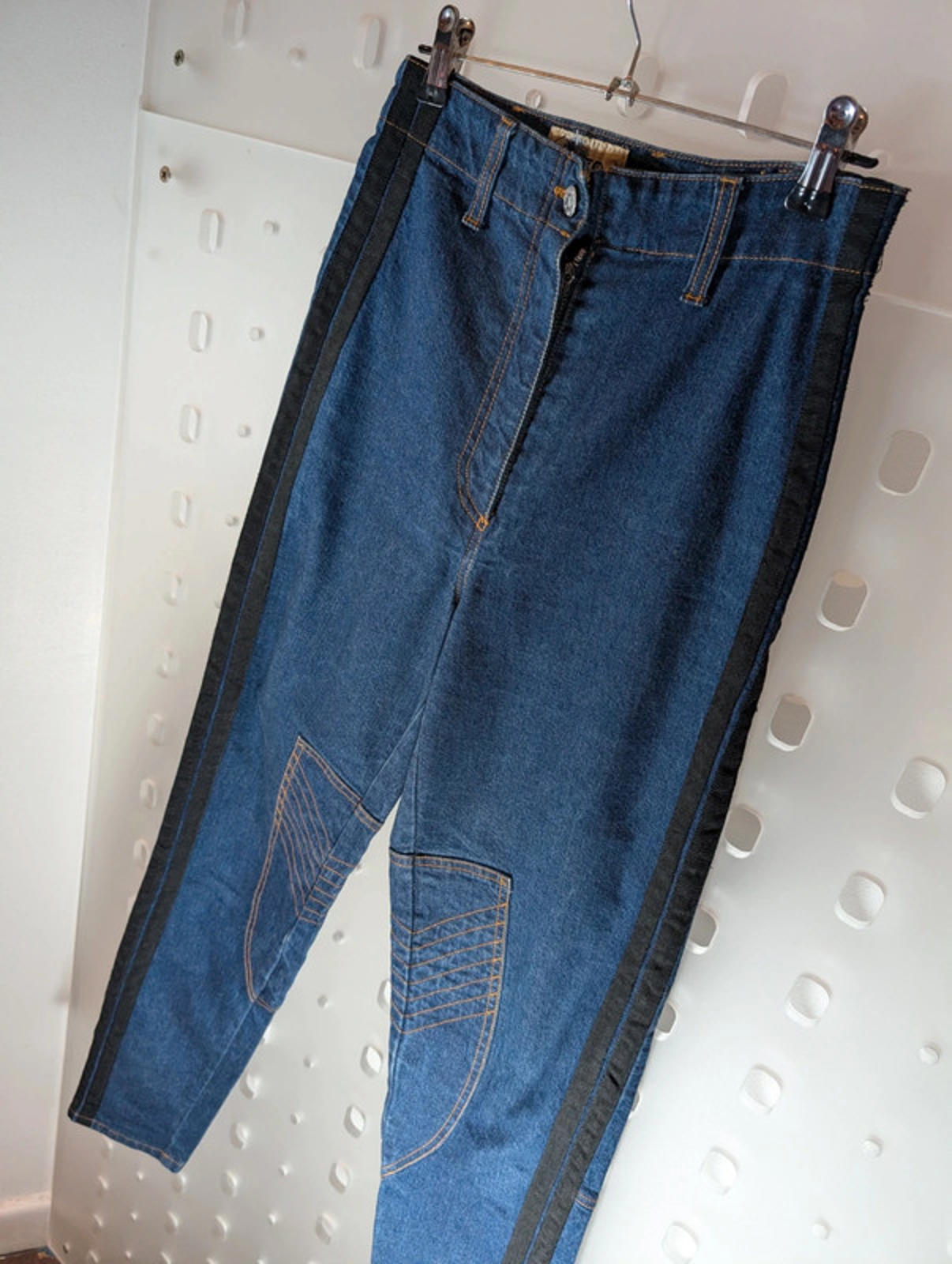 Kenzo Jeans – Vintage Side Stripe Biker Style UK 8