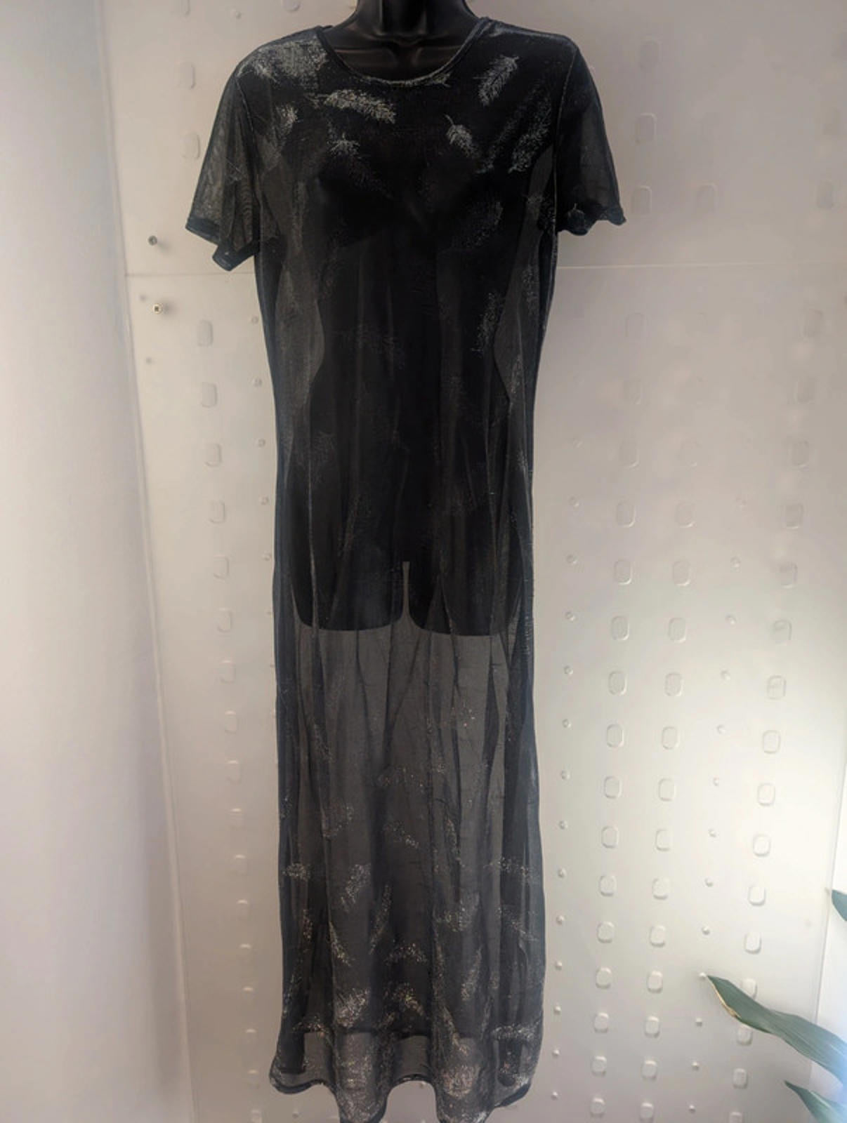 Vintage Y2K sheer midi dress by Etam UK 14 but fits closer to a 10/12.