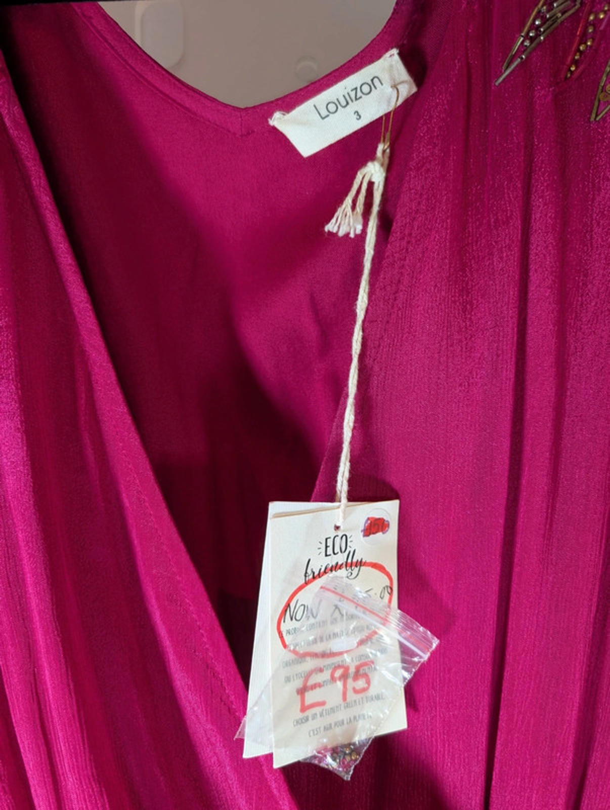 Louizon Astral Fuchsia Occasion Maxi Dress  UK 16 RRP £150