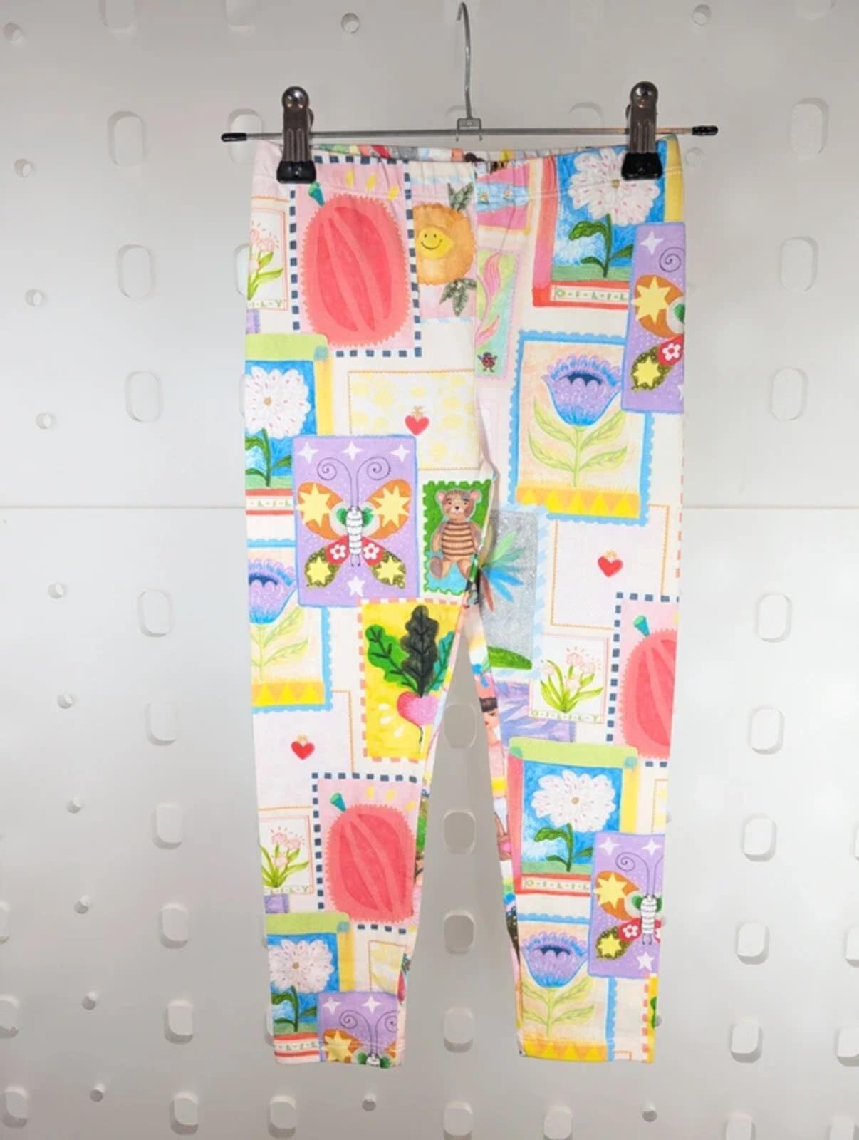 Oilily Peppy Postcard Print Leggings Age 5 110cm BNWT