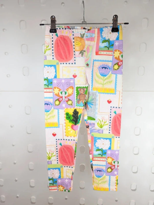 Oilily Peppy Postcard Print Leggings Age 5 110cm BNWT