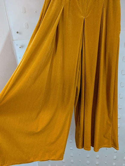 Onjenu Mustard Velvet High Waisted Culottes UK8 Made in France