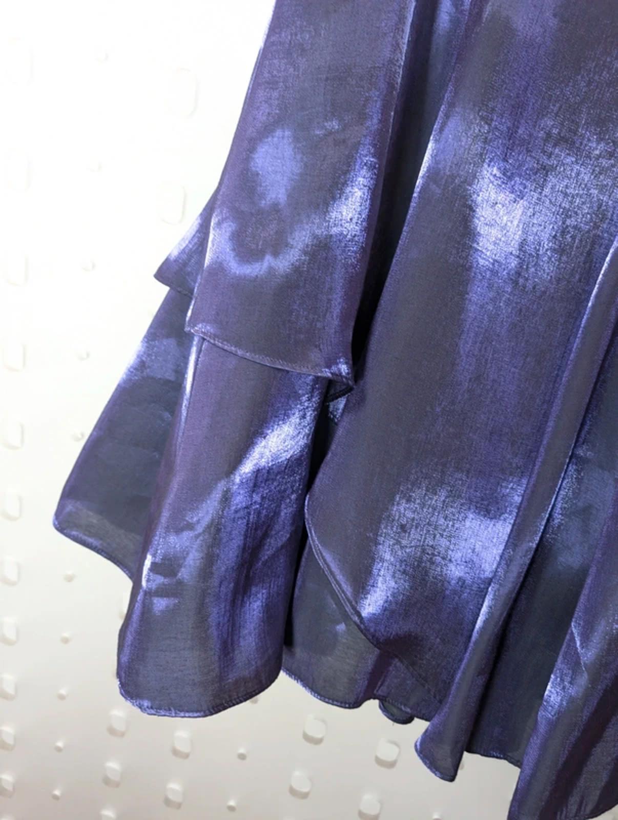 Vintage 90s Minuet Iridescent Purple Maxi Skirt – Mermaid Prom UK12