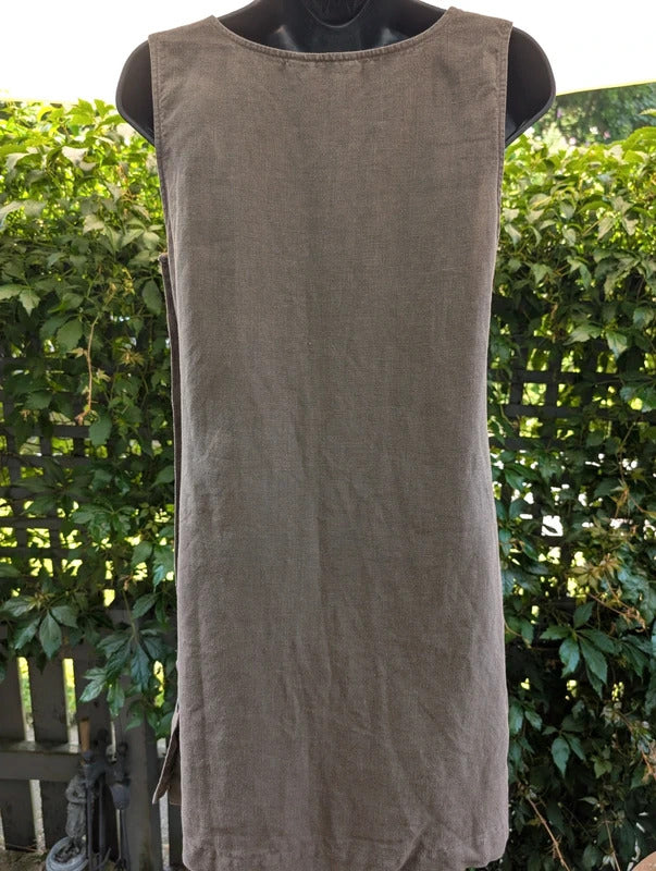 Vintage Hobbs by Marilyn Anselm Pure Linen Tabard Dress UK8