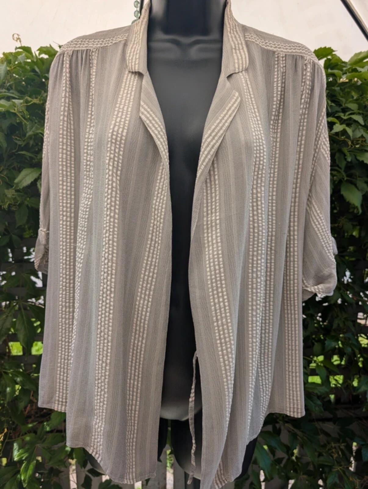 Max Mara Silk Safari Blouse Made In Italy UK14