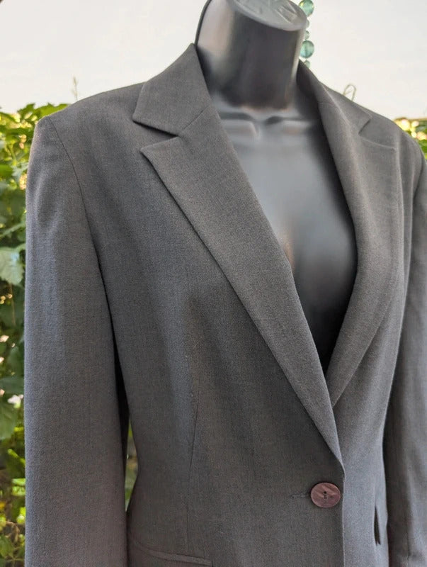 J. Taylor Single Breasted Blazer Charcoal Grey UK10