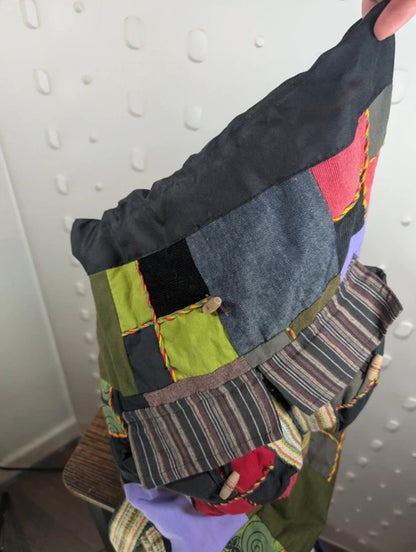 Boho Patchwork Backpack Festival Travel Rucksack Multicoloured