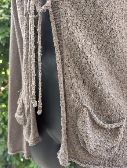Le Petit Baigneur Woodland Grunge Tie Front Cardigan UK10 S