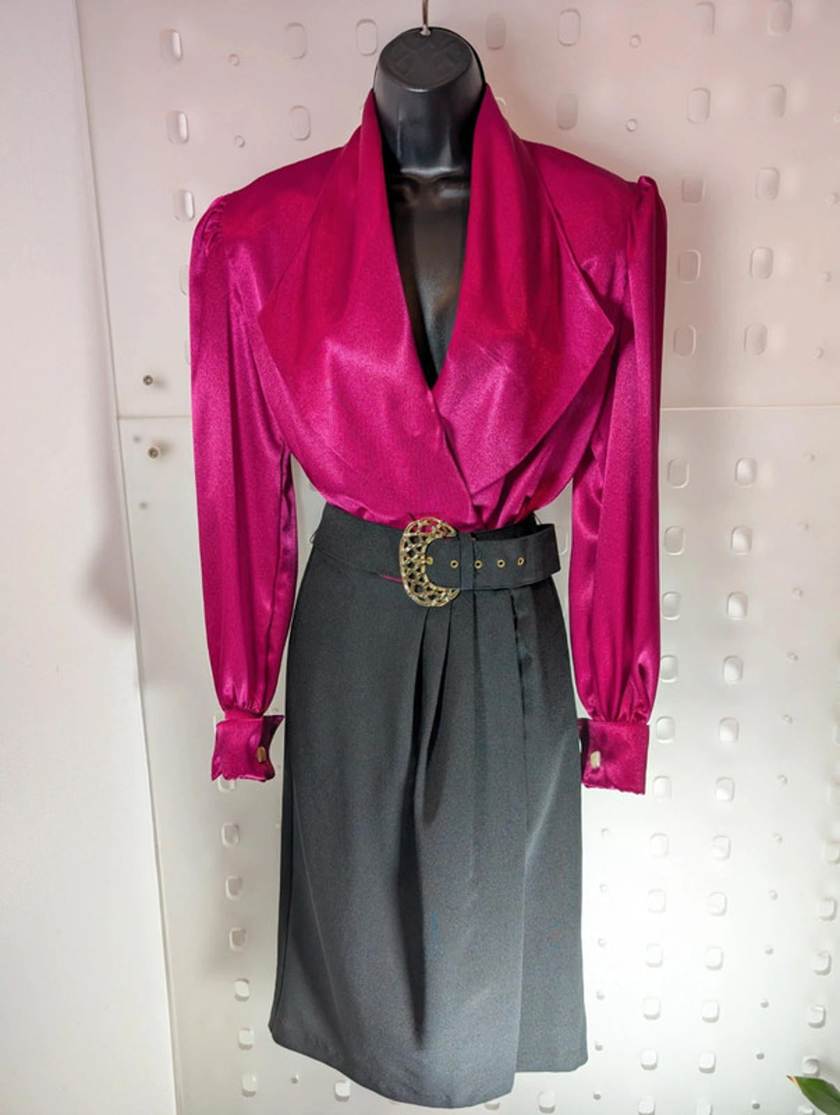 Vintage Berkertex power dress with original belt UK8