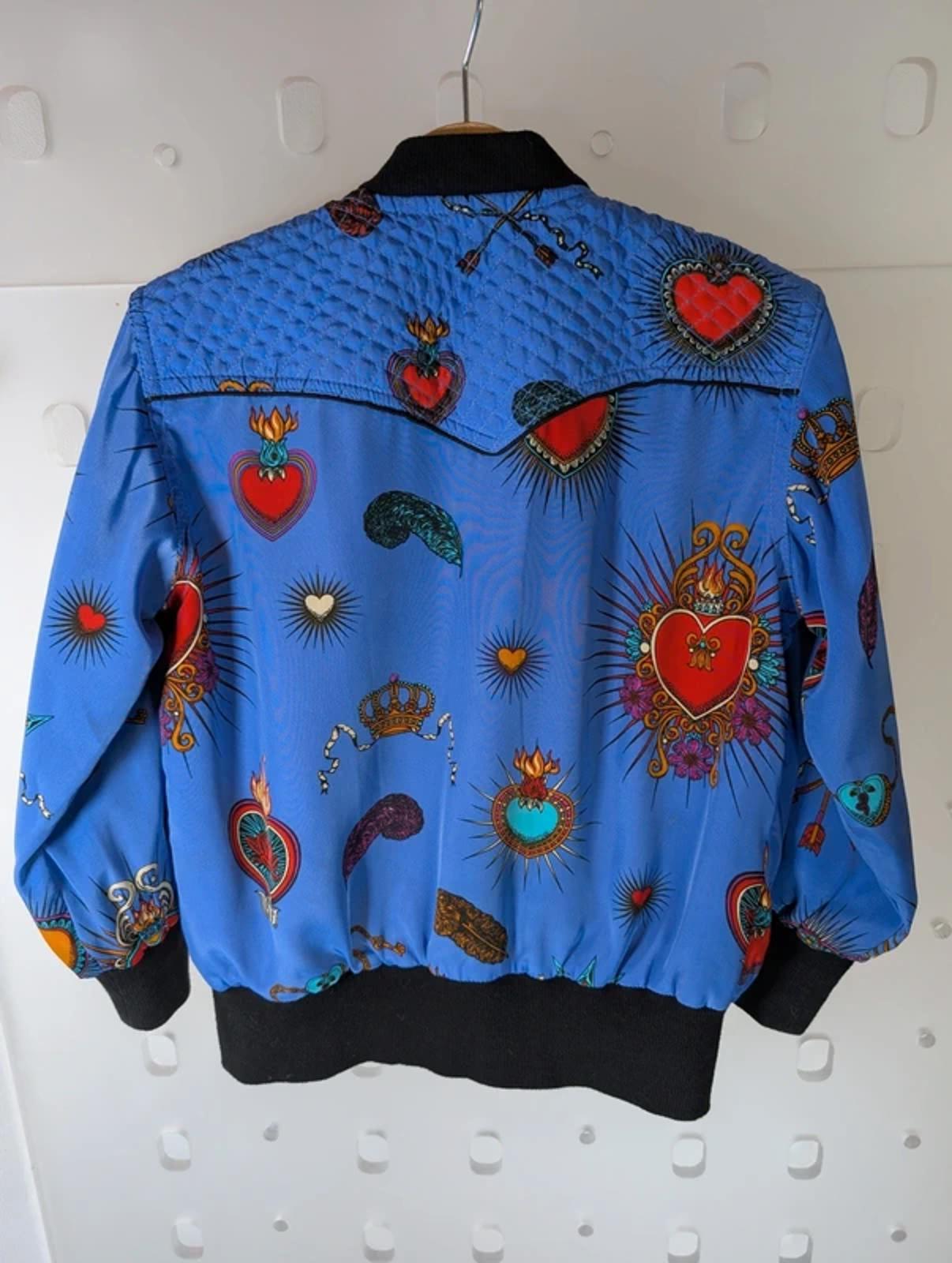 Stardust London Kids Heart Print Bomber Jacket Size S Discontinued Collectable