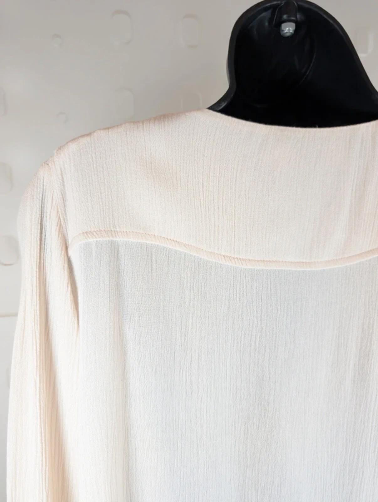 Cream Malina Blouse Statement Crochet Collar Boutique Size 40