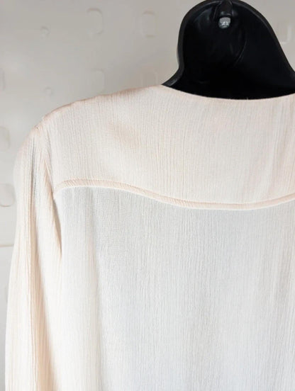 Cream Malina Blouse Statement Crochet Collar Boutique Size 40