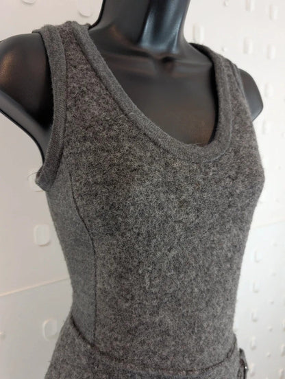 Joe Browns Grey Wool Blend Mini Pinafore Dress UK10 Made in Italy