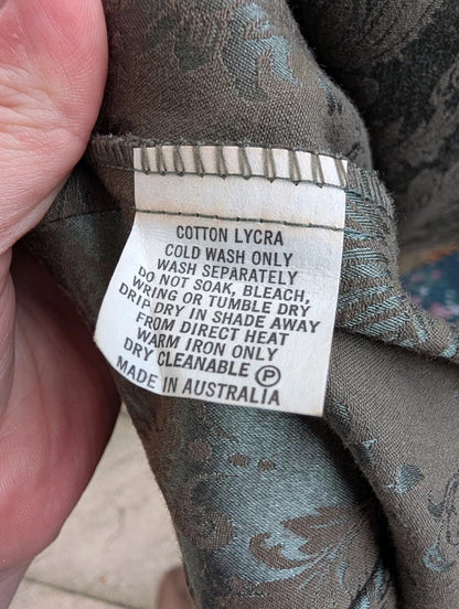 Dressing Station Jacquard Shirt Jacket Size 12 Made in Australia