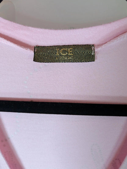 Iceberg Sylvester Appliqué Longline T-Shirt Made in Italy Size S