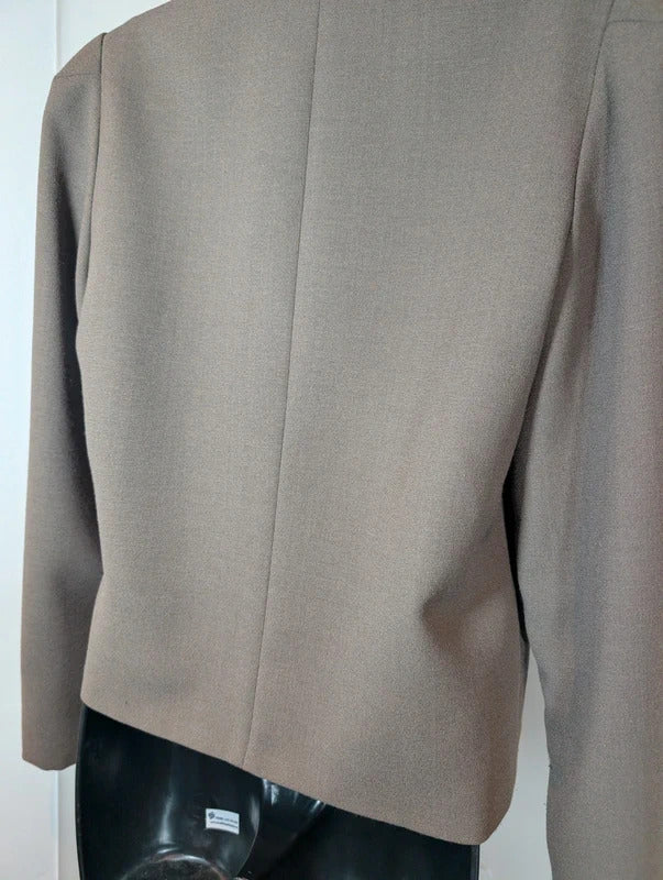 Vintage Jacques Vert Cropped Wool Blend Jacket UK10 Made in England