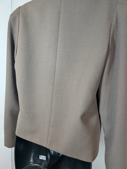 Vintage Jacques Vert Cropped Wool Blend Jacket UK10 Made in England