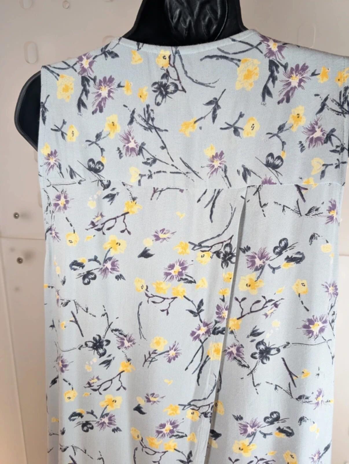 Cotton Traders Open Back Waistcoat Floral Viscose 8/10 NWT