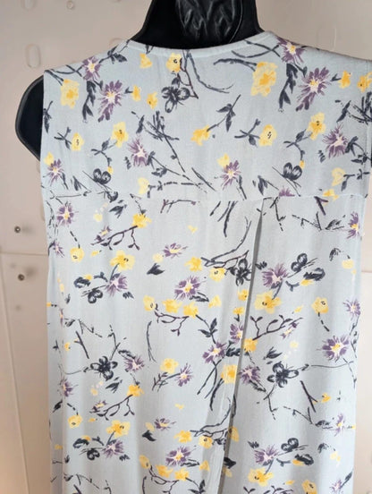 Cotton Traders Open Back Waistcoat Floral Viscose 8/10 NWT