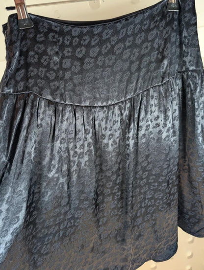 French Connection Navy Wrap Mini Skirt Asymmetric Hem UK 8