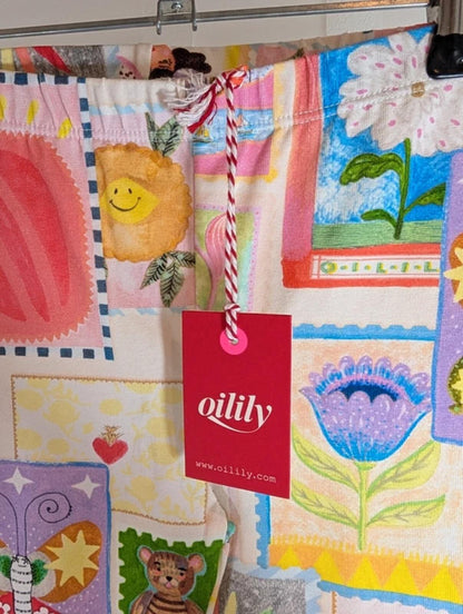 Oilily Peppy Postcard Print Leggings Age 5 110cm BNWT