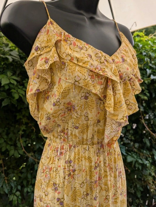 Suncoo Paris Carine Floral Maxi Dress FSC Viscose UK12