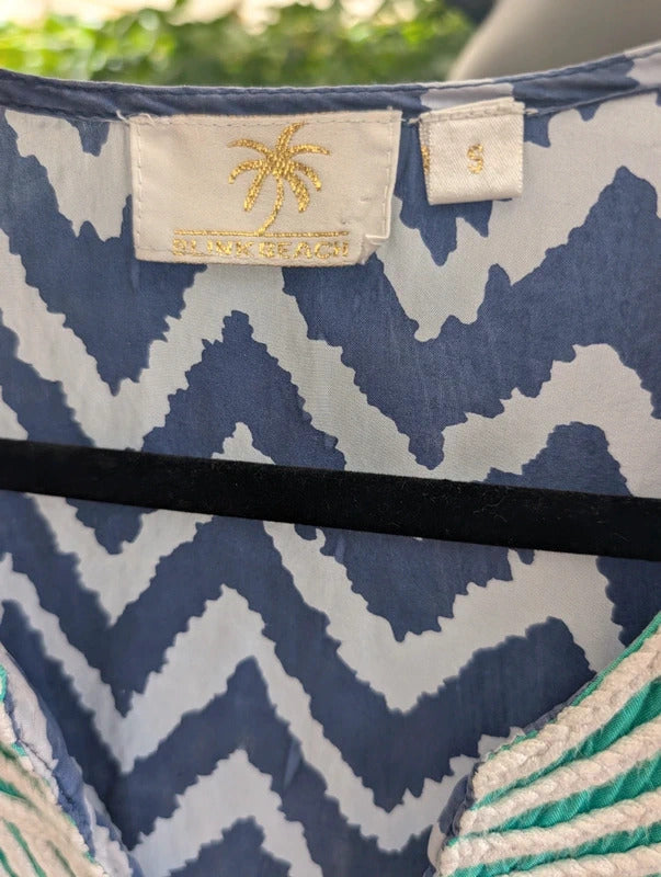 Blink Beach 100% Silk Kaftan Made in India UK10