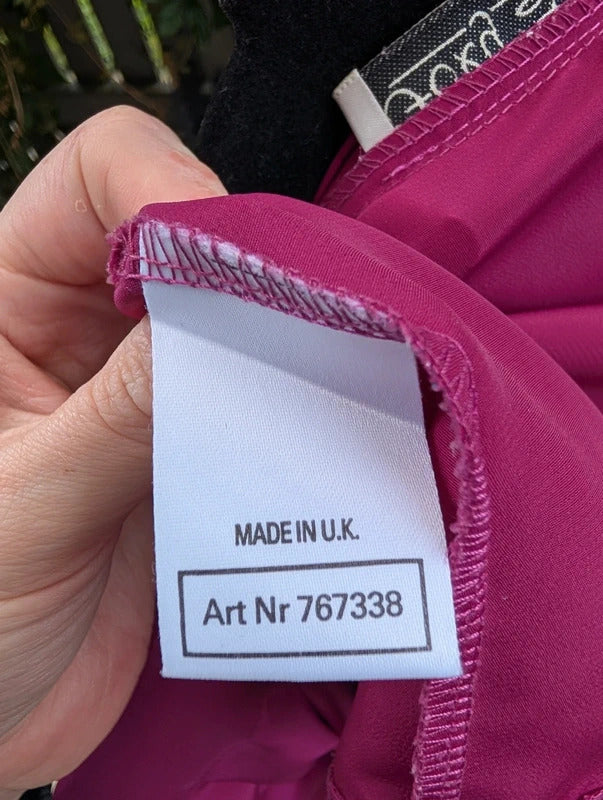 Vintage Foxy Lady Cerise Pink Blouse Made in UK UK14