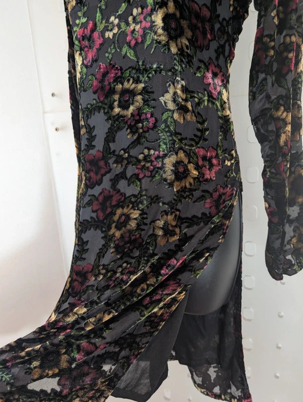 Handmade Floral Burnout Tunic & Matching Shawl Set