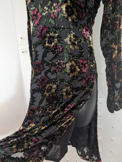 Handmade Floral Burnout Tunic & Matching Shawl Set