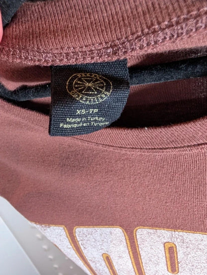 Urban Outfitters Good Luck Graphic T-Shirt Brown XS