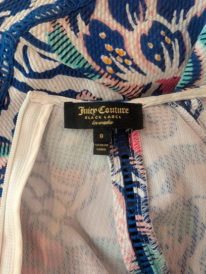 Juicy Couture XS UK6 Floral Textured Fit & Flare Dress