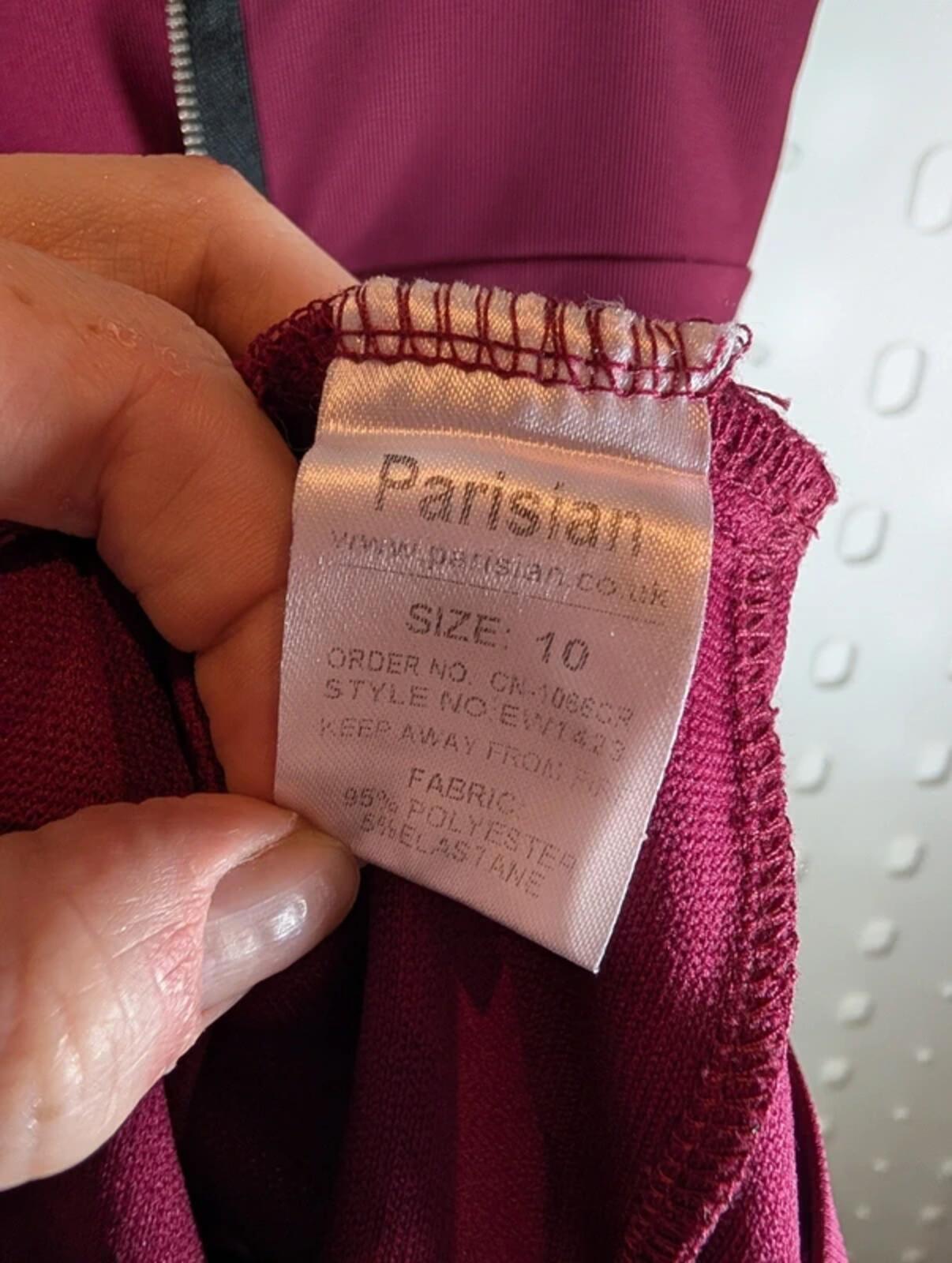 Parisian Bandage Bodycon Dress Burgundy UK10