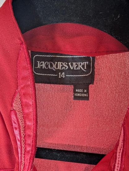 Vintage Jacques Vert Pearl Button Blouse 80s Hong Kong