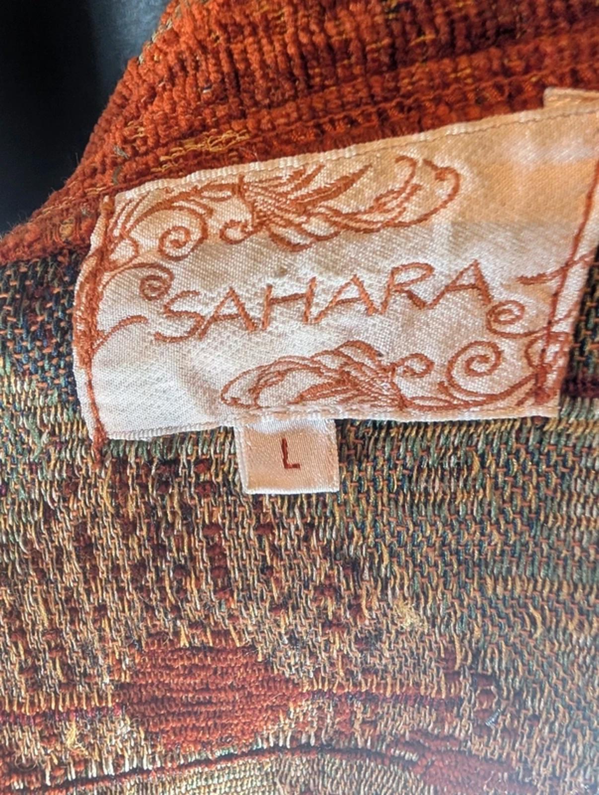 Sahara Lagenlook Jacket Large - Made in Denmark - Abstract Boho Arty