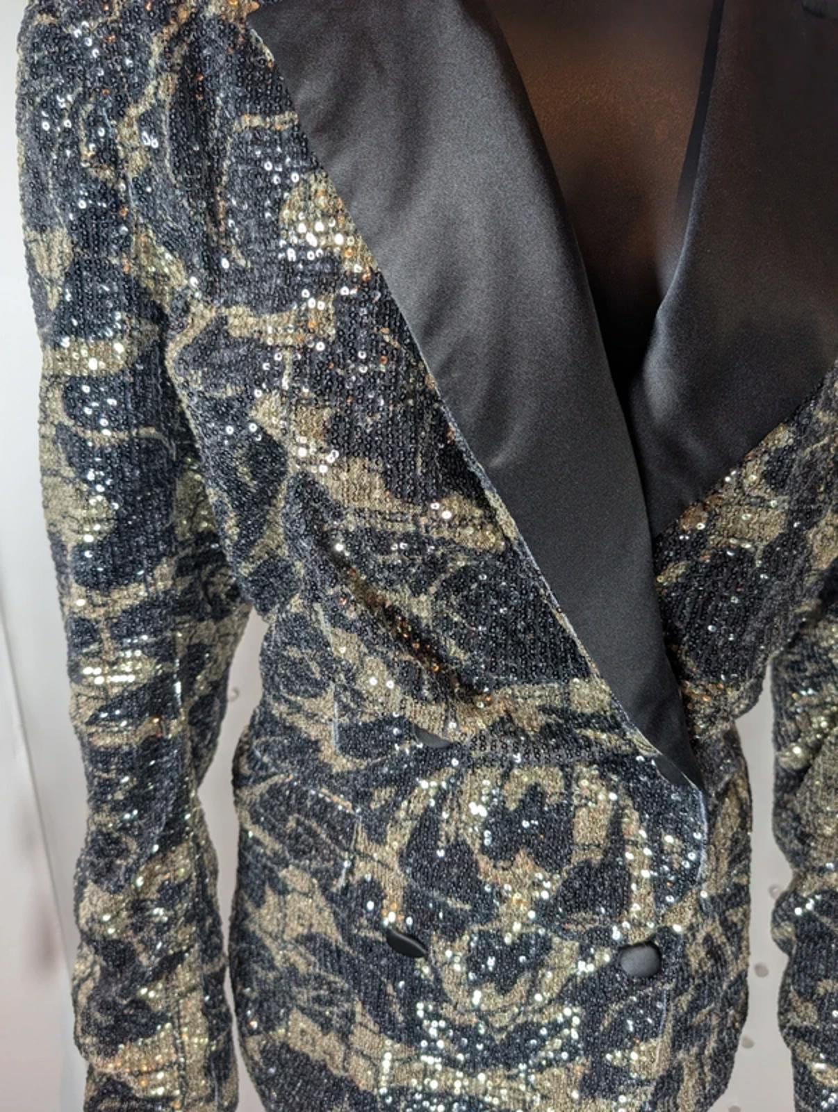 Rotate Birger Christensen “Augustina” Sequin Lace Blazer – UK12