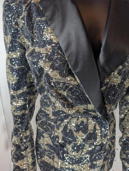 Rotate Birger Christensen “Augustina” Sequin Lace Blazer – UK12