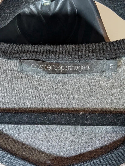 Coster Copenhagen Grey Button Cardigan Wing Detail Viscose Blend UK S