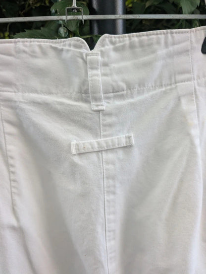 Vintage 1990s Next White Cotton High Waist Shorts UK6/8