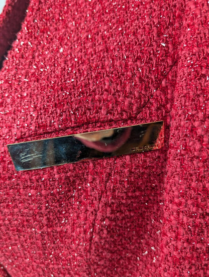 Mangano Cropped Bouclé Jacket – IT42 (UK 10) Gold Detail